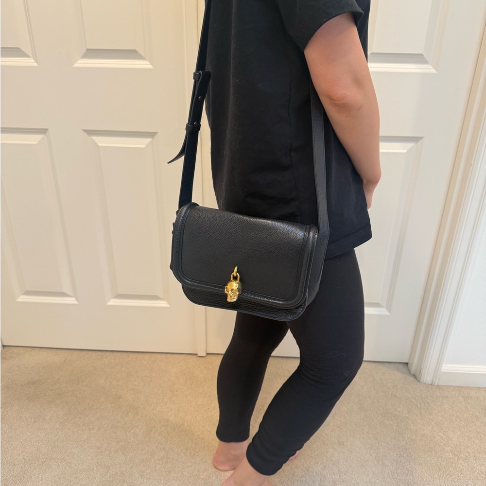 Authentic Alexander McQueen Iconic Skull Crossbody Bag